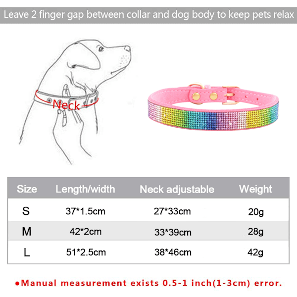 Pigehundehalsbånd til mellemstore hunde, Sød Glitter Nylon, Rosa Hundehalsbånd til store og små hunde, Hunhundehalsbånd med hurtigspænde, Blødt kæledyrsbånd