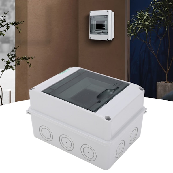 Säkringsskåp PC IP65 Vattentät 5-vägs Transparent Lock Distributionsskyddslåda för inomhus och utomhusbruk