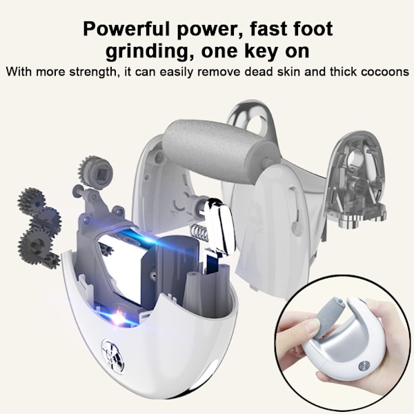 Fotfil for fjerning av hard hud og liktorner, Bærbar Elektronisk Eksfoliator