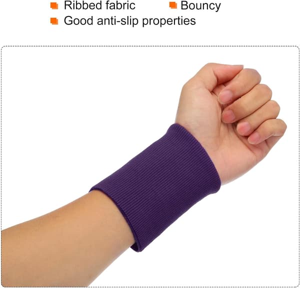 Elastiska muddar ribbade kanter 4\" x 3.5\" Bomullstyg Stickad Ribb Stretchband Mudd Ärm Midjeband för Sömnad Lila 4\" 3.5\" 4\" x 3.5 4" x 3.5" Dark Purple