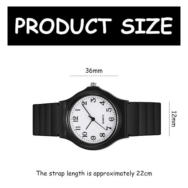 Armbåndsur, Mode Simpel Kvarts Ur Vandafvisende Mini Ultra-Tyndt Analogt Ur til Studerende