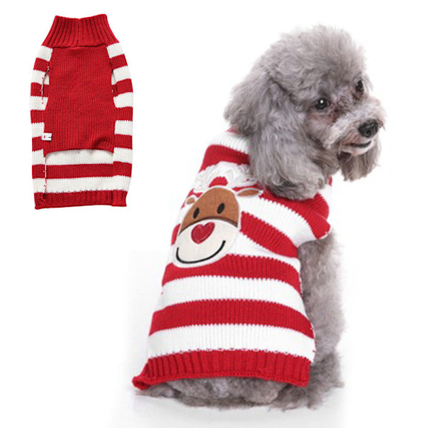 Hundetrøje, varm vinterhundetrøje tøj kæledyrsfrakke tøj hvalpetrøje sweater til små og mellemstore hunde kæledyrstrøje