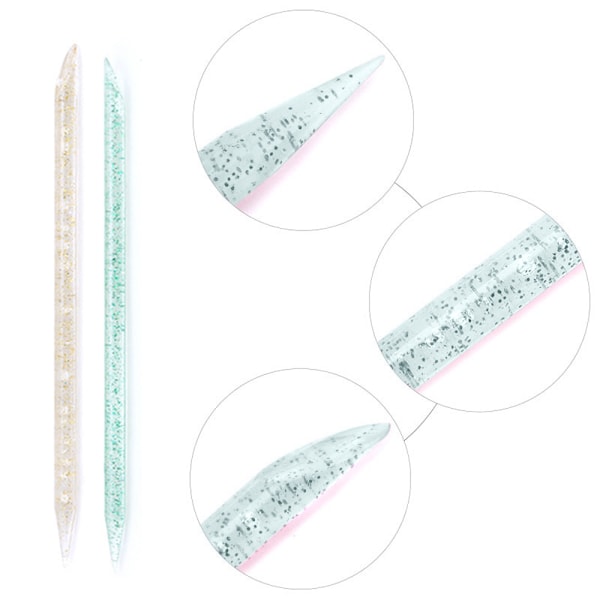 100 st Engångs Nagelpinnar Nagelbands-tryckare i bulk, Nagelvårdspinnar Rengöring Nagelbands-pinne