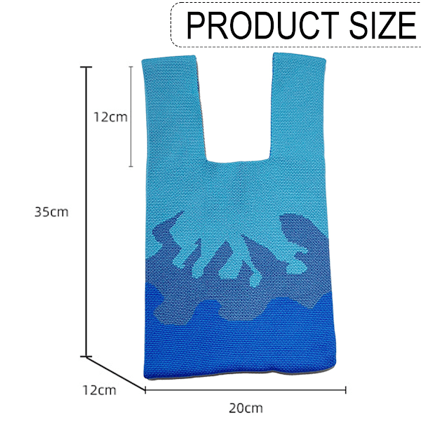 Dame Tote Bag Retro Sød Lille Strikket Vesttaske Bærbar Bento Taske Casual Shopping Udendørs Håndtaske