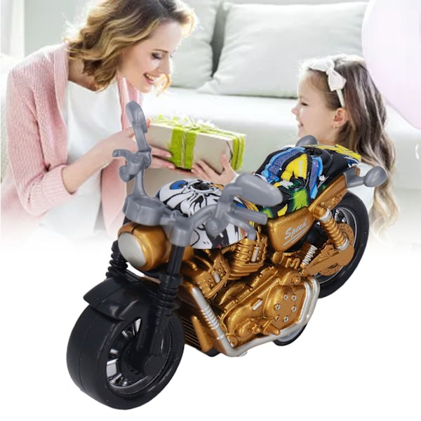Mini Moottoripyörämalli Seos Korkea Simulaatio Edistää Koordinaatiota Vetotakaisin Moottoripyörä Leikki Lapsille Kulta