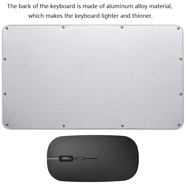 Uppladdningsbart Bluetooth-tangentbord och mus-kombo ultratunn bärbar kompakt trådlös mus tangentbord set för Android Windows surfplatta telefon iPad iOS