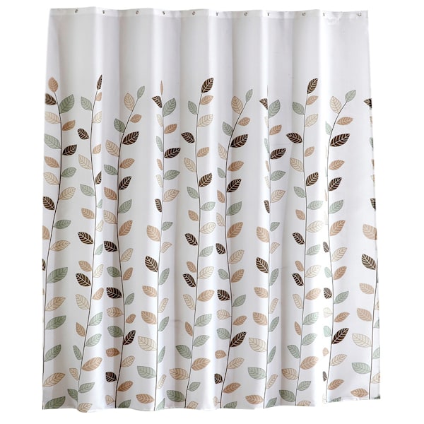 Dusjforheng i polyester med blomsterblader, tykk vanntett badeforheng (M 180*200cm)