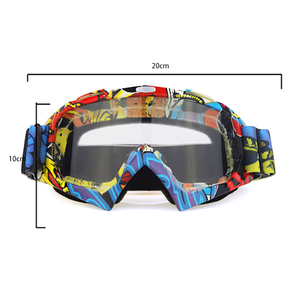 Cykel motocross goggle bøjelig anti-reflekterende blød pude skigoggles