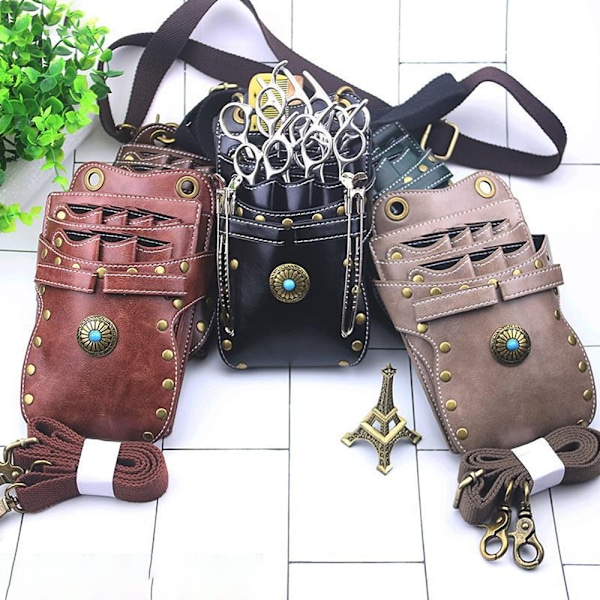 Saxpåse Holster med Bälte för Frisörer, Salongsfrisörer Barberare Saxar