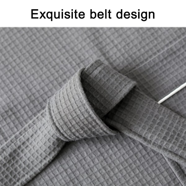 Natskjorte Robe Blød Absorberende Let Lang Kimono Waffle Hotel/Spa Bomuld Badekåbe