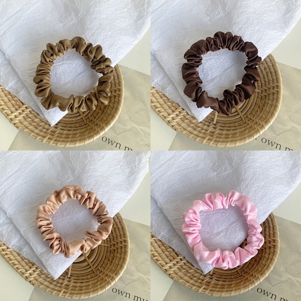 16 stk Satin Hårbånd for Søvn Natt Scrunchie, Hårtilbehør Hårtau Hodeplagg for Kvinner