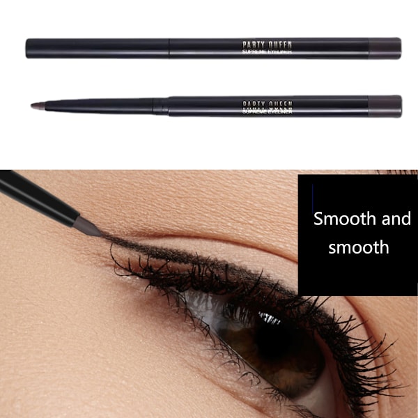 Långvarig Eyelinerpenna, Mjuk & Bländbar Makeup, Smudge-resistent Penna Eyeliner Svart & Djupbrun
