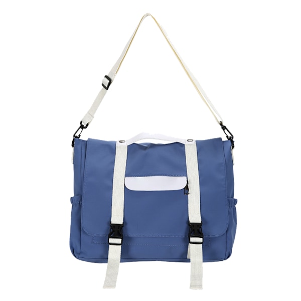 Canvas axelväska, avslappnad crossbody-väska för högskolestudenter