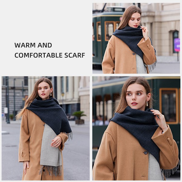 Vinter tørklæder til kvinder Pashmina Shawl Wraps til aftenkjoler Store varme bløde tørklæder, 66cm * 180cm