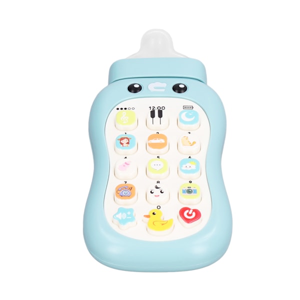 Barnmobiltelefon Leksak Bärbar Baby Lärningsmobiltelefon med Napp Pedagogisk Leksak Present Blå