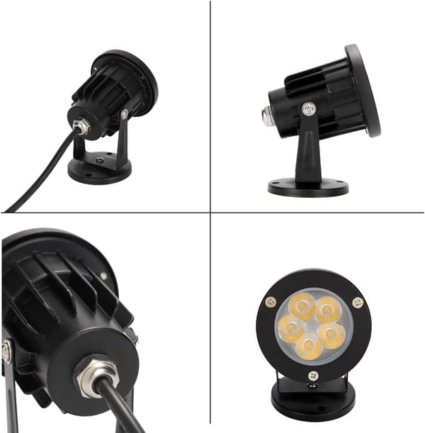 4 stk Udendørslamper med base 10W 220V IP65 Vandtæt Justerbar[TT]