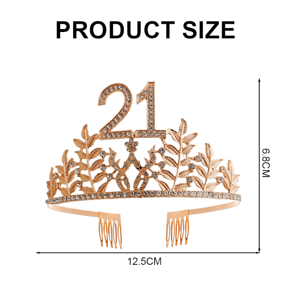 21. syntymäpäiväsash ja timantti tiara setti, Onnellinen 21. syntymäpäivälahjat hänelle 21. syntymäpäiväkoristeet naisille