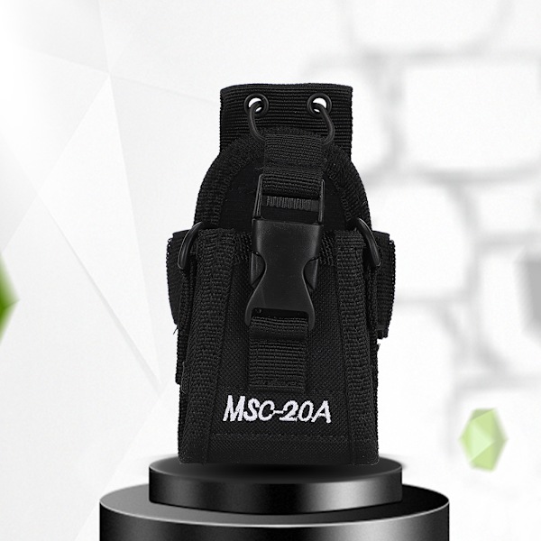 MSC-20A Holdbar Sort Nylon Armpakke Slidstærk Lommepose til Walkie Talkie