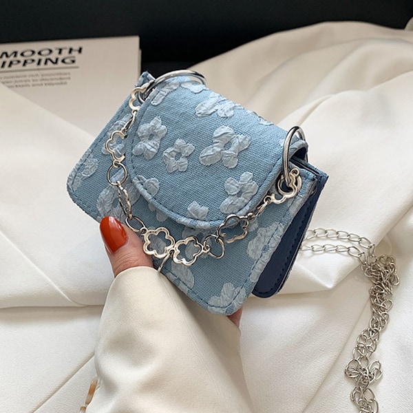 Mini kæde hånd fragtseddel skulder crossbody taske lille firkantet taske kvinders crossbody taske