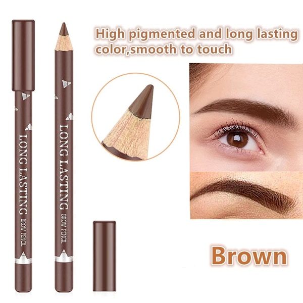12 stk. Sorte Øjenbryn Eyeliner Blyanter Makeup Pen, Vandfast Øjenbryn Blyant, Langvarig Farve Øjenbryn Gel Pen, Øjenbryn Farveblyanter