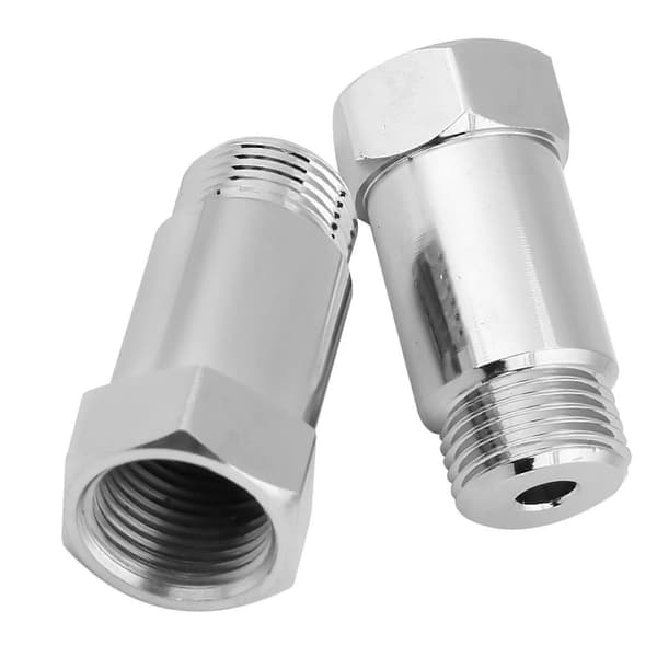 2 stk. 45 mm M18*1.5 Check Engine Light Eliminator Adapter O2 Ilt-sensor Forlænger Afstandsstykke Sølv