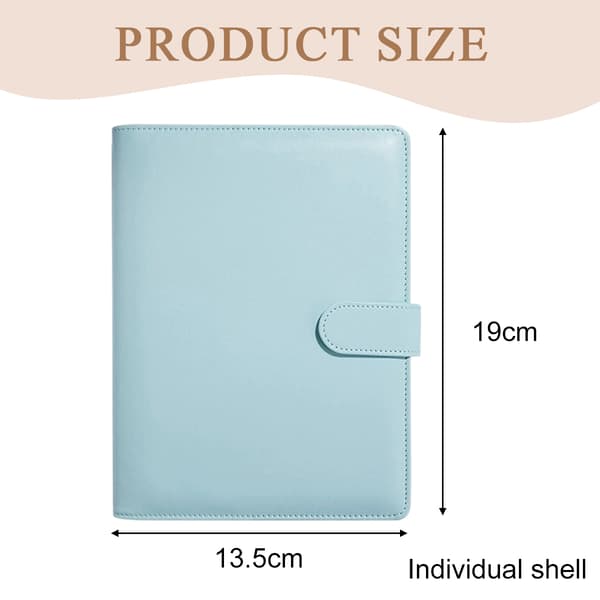 Macaron Journal Book Cute Loose-leaf Notebook Student Fresh Removable Shell Cartoon Diary Blue[TT] blue A6