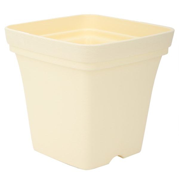 19,8*19,8cm Beige Tykke Firkantede Blomsterpotter til Sukkulenter (Uden Bakke)