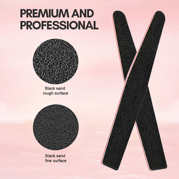10 stk. Manicure Frosted Papir Dobbeltsidet