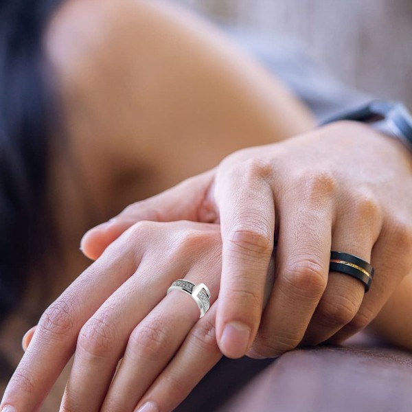 6mm Bæltespænde-stil Ring i Rustfrit Stål