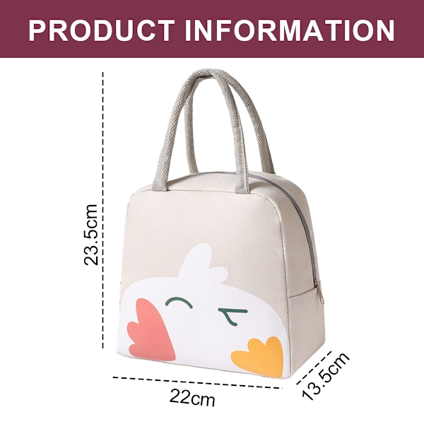 Lunsj Vanntett Bentoboks Gjenbrukbar Termisk Tote Bag for Kontorarbeider Piknik Vandring Strand Fiske