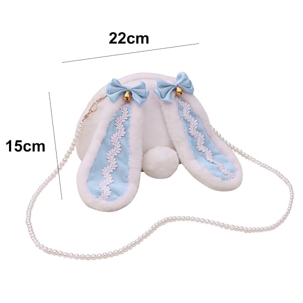 Tyttöjen söpö Lolita-jänis-olkalaukku, ristiretki-pussi, plussilelu, tyttöjen lasten lahja