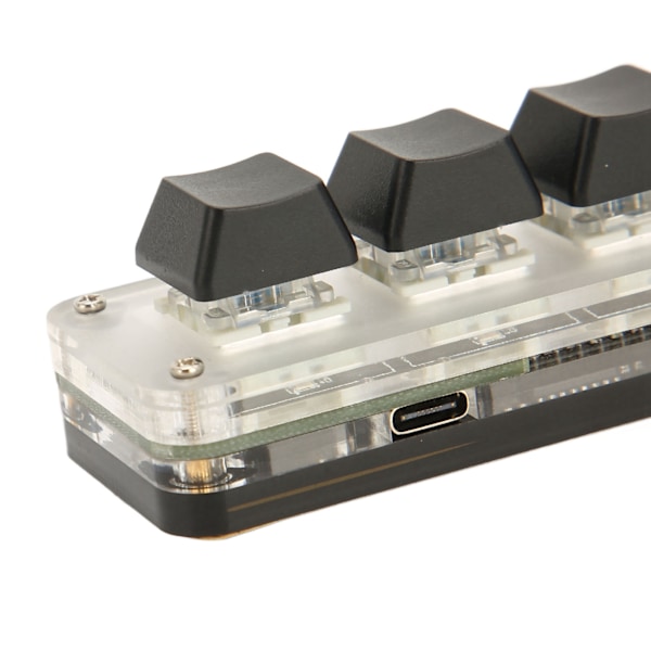 Programmerbar Tangentbord USB 4 Tangenter Mini Bärbar Mekaniskt Tangentbord HID DIY Programmerbart Tangentbord RGB OSU Speltangentbord