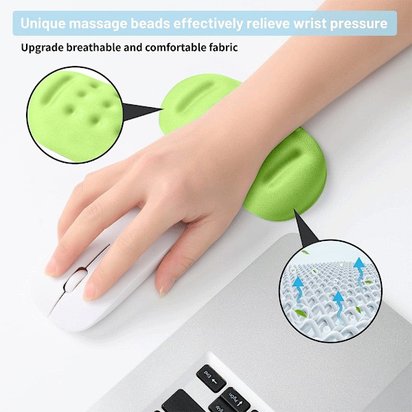 Håndledsstøtte i memory foam Blød gel ergonomisk musepude håndledsstøtte egnet til mus, spil, computer, bærbar, kontor