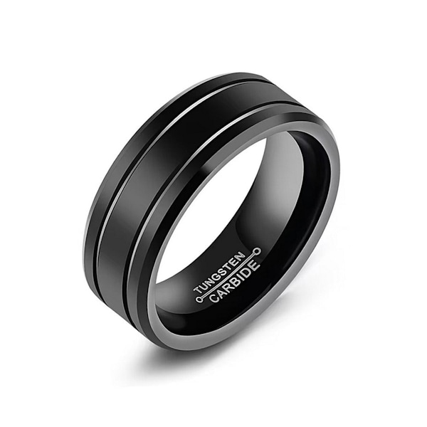 8 mm Titanring i rustfritt stål, matt finish, hererring, vielsesring, komfortabel passform, størrelse 8-11