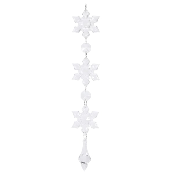 10 st Snowflake Crystal Chains, DIY Glas Hängande Strand Fönster