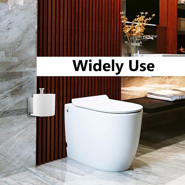 L-muotoinen upotettu WC-paperiteline, itseliimautuva WC-paperinpidike sisätiloihin, toimistoon, WC:hen, pesuhuoneeseen, keittiöön, vahva itseliimautuva sileälle seinälle