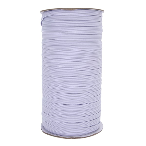 0,6 cm 90 m/Rull Flat Elastisk Snøre Strekkbare Tråder Kabelstrenger for DIY Klær Håndverk Hvit