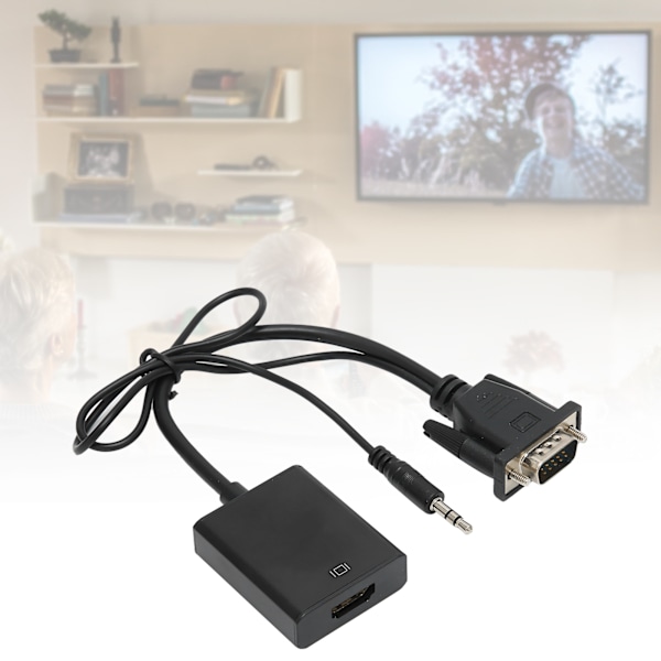 Ljudkonverterare VGA till HDMI-signalomvandlingsadapter
