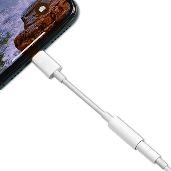 Adapter Lightning till 3,5 mm för Hörlurar och Musik - Kompatibel med alla iPhone