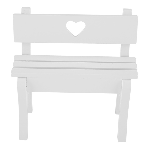 2 stk Mini Trebenkmodell for Bryllup Dukkehjem Dekorasjon Barn Gave (Hvit)