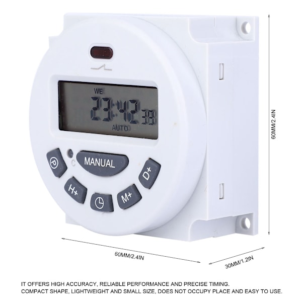 L701 Høj Præcision Mini LCD Display Digital Timer Tidskontrol Tidsafbryder (220V)
