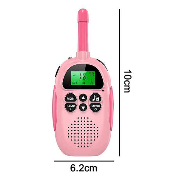2 Pakkia Lasten Käyttöön Sopivia Ladattavia Walkie Talkieita - Lasten Joulu- Ja Syntymäpäivälahja, Mukana Taskulamppu, Ulkoiluun, Leirintään, Vaellukseen