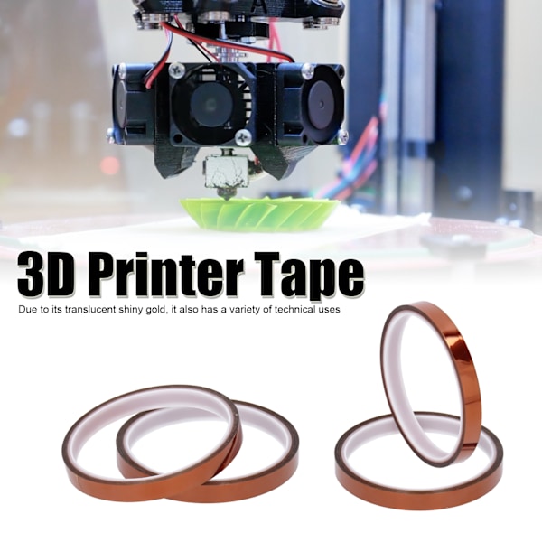 4 stk Varmebestandig Polyimid Tape Gulbrun for 3D-Skriver Oppvarmingsbed