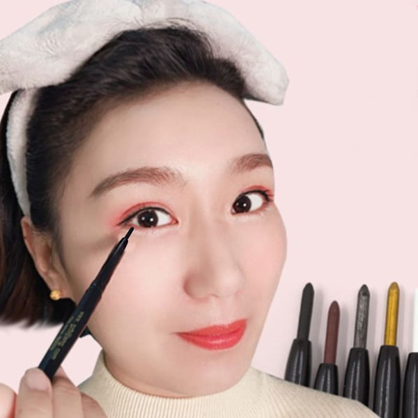 Gel Eyeliner-penna, Smudge-resistent Eyeliner-penna, Dubbelsidig Vattentät Ögonmakeup, 1 Set