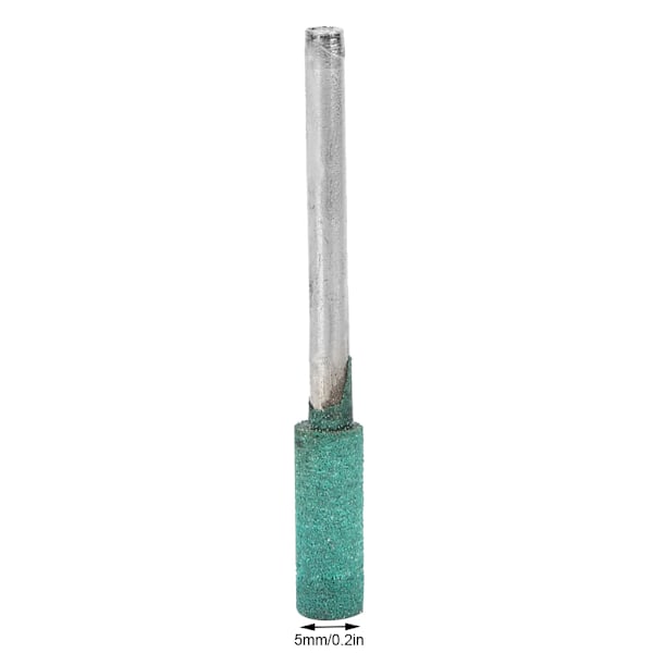 100 kpl 3 mm varren Green Rubber Head hionta- ja kiillotuspäitä hiomakoneelle (sylinterimäinen, 5 mm)