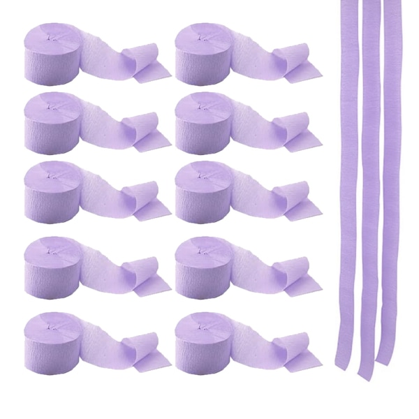 10Roll Crepe Paper Streamers Decors for Birthday Wedding