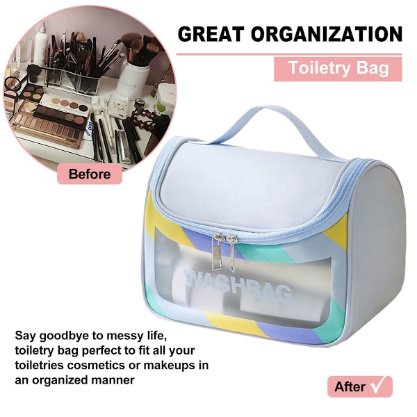 Genomskinlig Resepackningskub/Genomskinlig PU/PVC-påse, Transparent Multifunktionell Väska