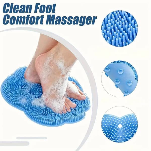 Foot and Back Scrubber for Shower - Wall Mounted_TF_TF Pink[TT] Rosa 30x30cm