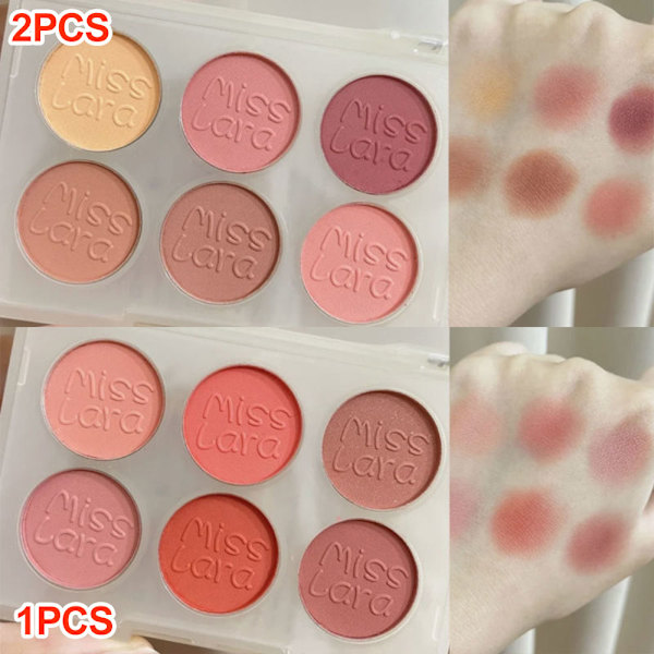 3 stk. pudderrougepalette, kontur og highlight pudderrougepalette mat pudderrouge