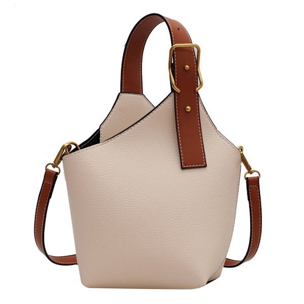 Ny bärbar hinkväska, axelväska, crossbody-väska, konstläder, nischhandväska